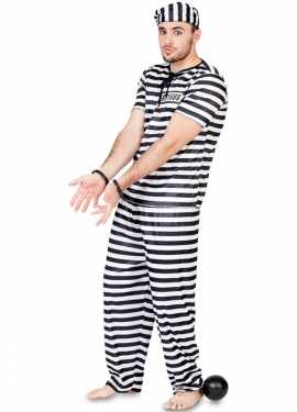 Fato de prisioneiro com número para homem