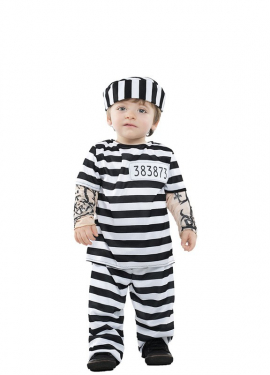 Fato de prisioneiro tatuagem para bebé