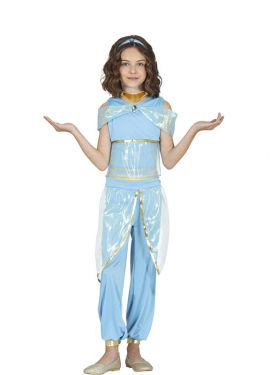 Fato de princesa azul do deserto para menina