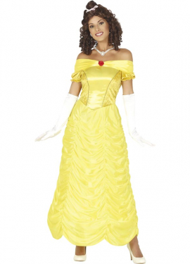 Fato de Princesa História Amarela para mulher