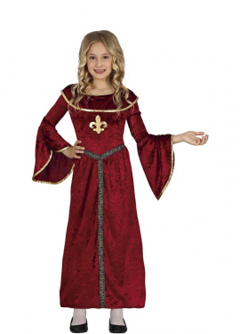 Medieval Princess costume with sleeves for girl