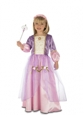 Fato de Princesa Medieval roxa para menina