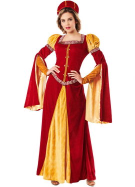 Fato de Princesa Medieval Renascentista Feminino