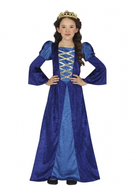 Blue Medieval Princess or Noble costume for girl