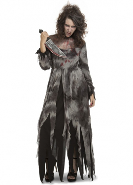 Fato de psicopata sangrento para mulher