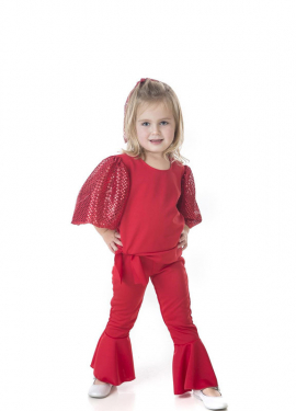 Red Raffaella Carrà costume for girls