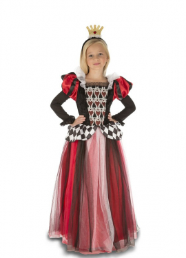 Fato de rainha de copas para menina