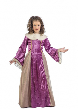 Fato de Rainha Leonor medieval para menina