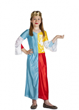 Fato de rainha medieval para menina