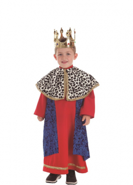 Red and Blue Wizard King costume for children
