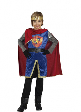 Elegant Medieval King Costume with cape for children
