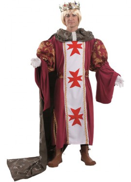 Fato de rei medieval para homem