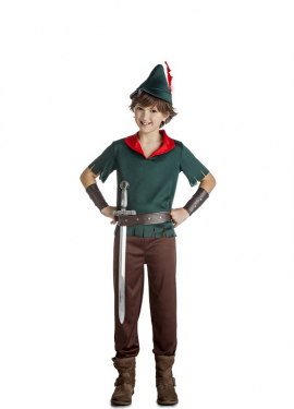 Dark Green Robin Hood Costume for Boys