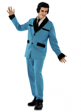 Fato de Rockabilly azul para homem