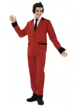 Fato de Rockabilly vermelho para homem