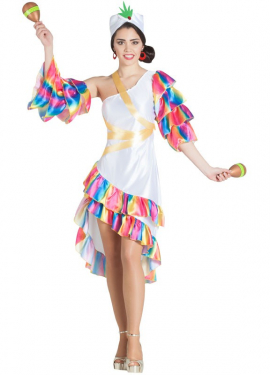 Fato de Rumbera Blanca para mulher