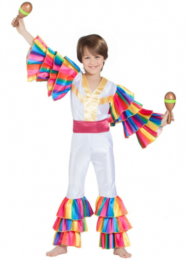 Fato de Rumbero branco para menino