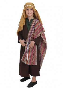 Fato São José ou hebraico em cores sortidas para crianças