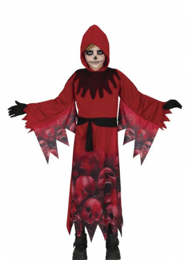 Red Hooded Reaper Costume for Boys