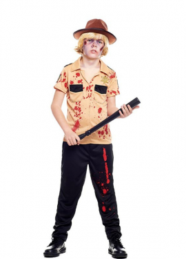Fato de xerife zumbi para menino