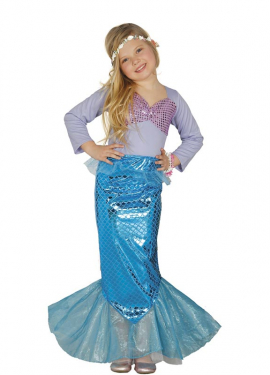 Fato de sereia brilhante para menina