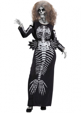 Skeleton Mermaid Costume for Women