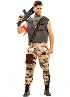 Fato de soldado de combate masculino