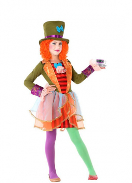 Fato de Chapeleiro Maluco para menina