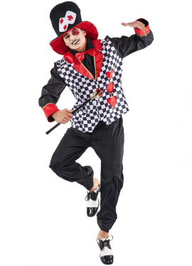 Fato de Chapeleiro Maluco Corações para homem