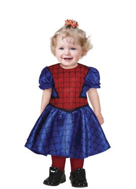 Fato de super-heroína aracnídeo para bebé