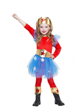 Fato de Mulher Maravilha para menina