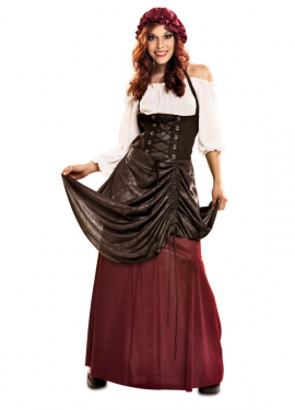 Medieval tavern keeper costume for women