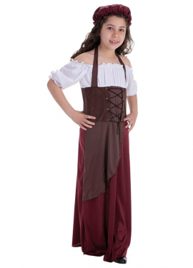 Medieval Tavernkeeper Costume for Girl