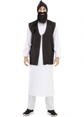 Fato talibã com turbante para homem