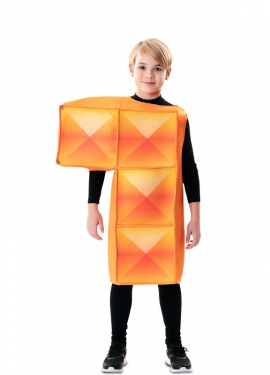 Orange Tetris costume for children