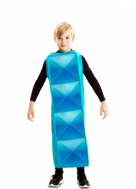 Turquoise Tetris costume for children
