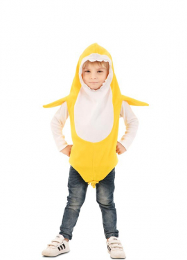 Fato de tubarão amarelo infantil
