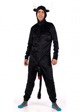 Fato de touro com atributos para homem
