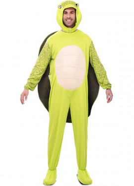 Fantasia adulta de tartaruga verde com casca