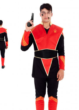 Red and black Star Crew costume for men