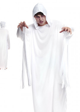 Fato de túnica branca com pontas para homem