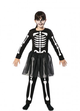Fato de esqueleto tutu tutu para menina