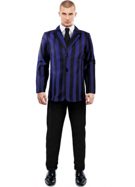 Traje de uniforme universitário escuro masculino