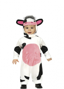 Fato de vaca com pintas para bebé