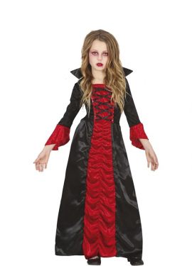Fato de vampira com vestido comprido para menina