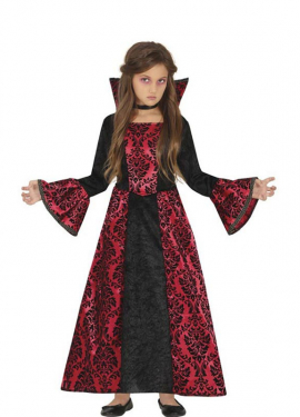Fato de vampiro gótico vermelho para menina