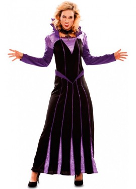 Fato de vampiro roxo para mulher