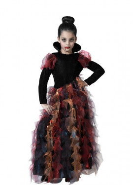 Fato de vampiro multicolorido para menina