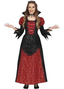 Fato de vampiro vermelho para mulher