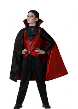 Fato de vampiro Drácula para criança